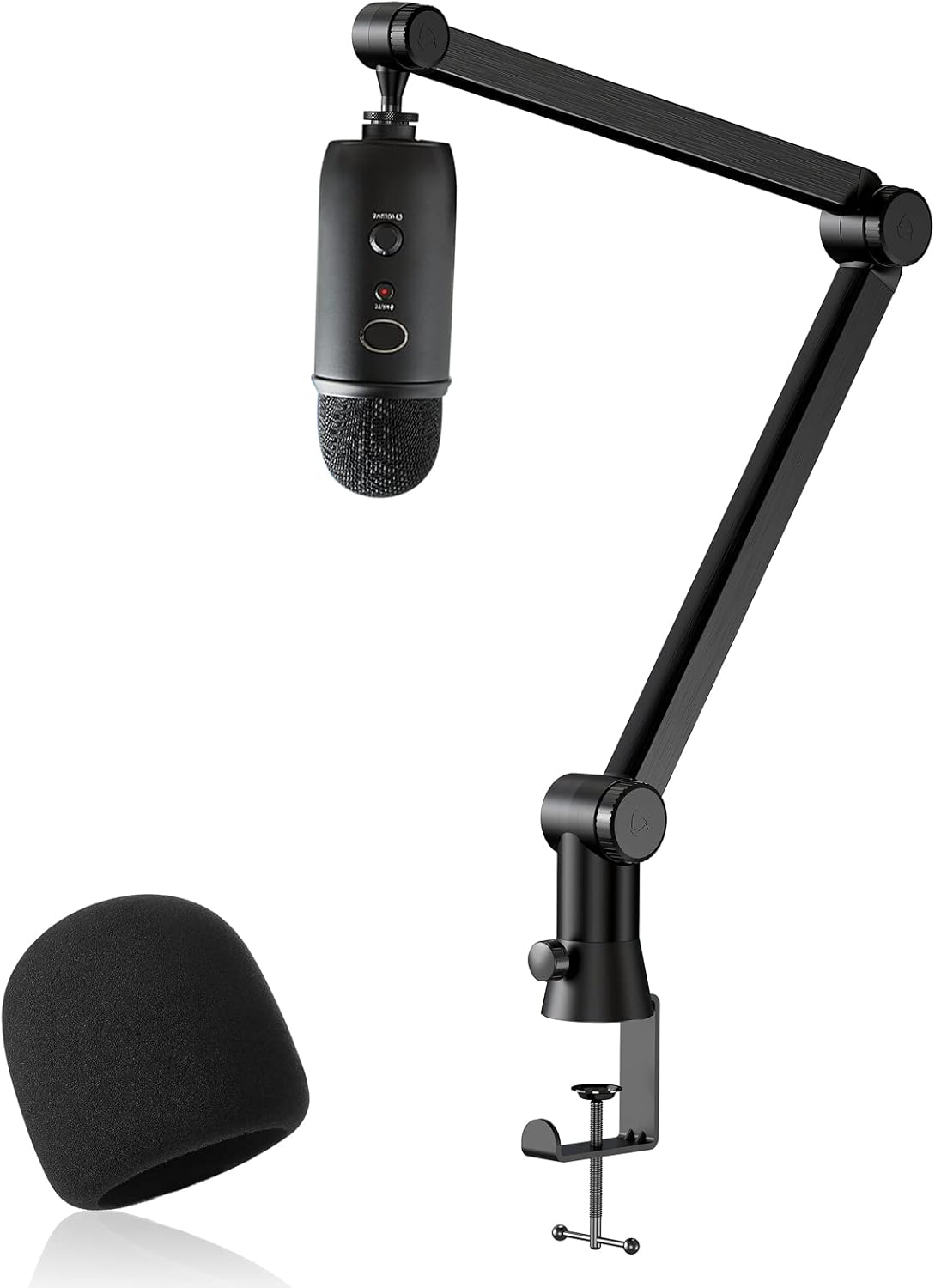 Professional Blue Yeti Mic Stand with Pop Filter for Recording