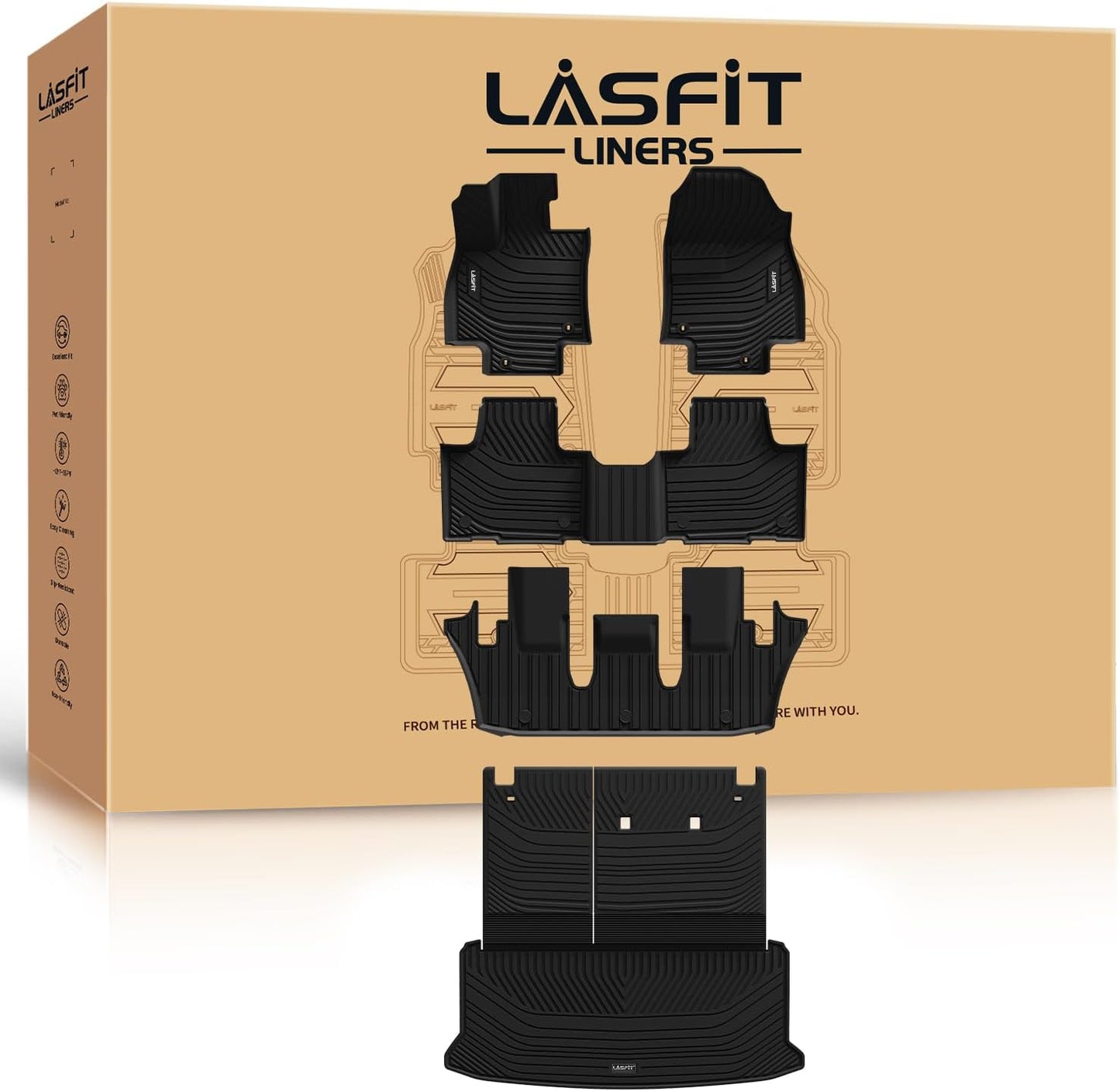 LASFIT Floor Mats for Toyota Grand Highlander 2024 2025 Subwoofer