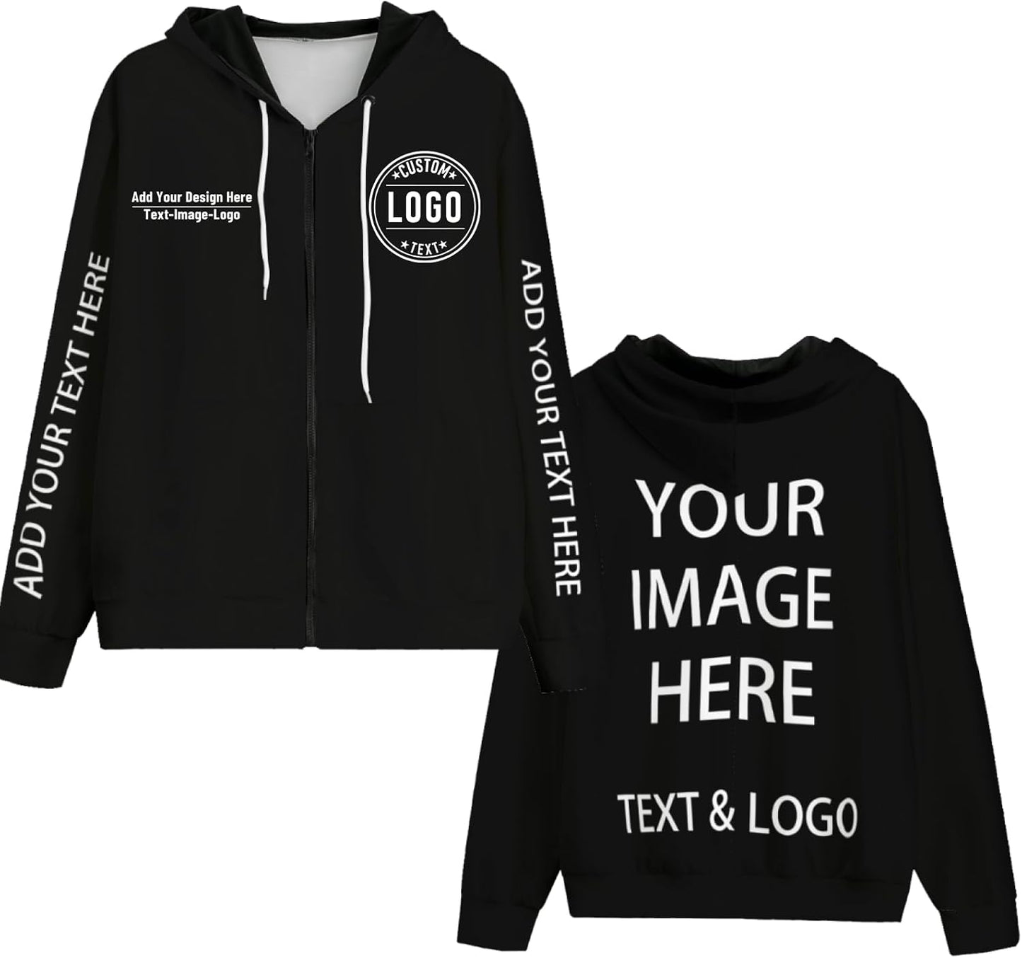 Personalized Bulk Zip-Up Hoodies
