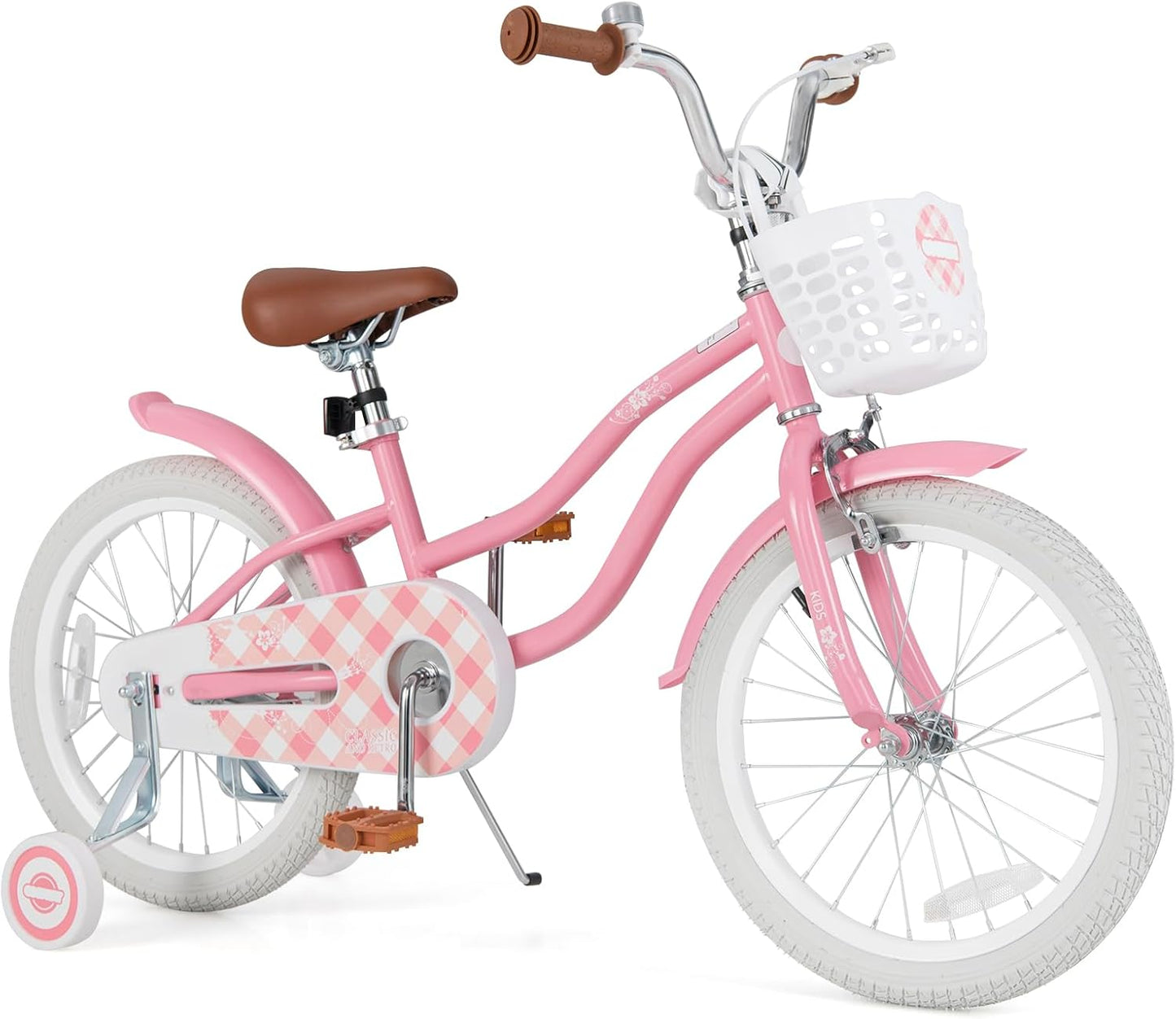 Kids Bike with Adjustable Seat and Removable Basket for Fun
