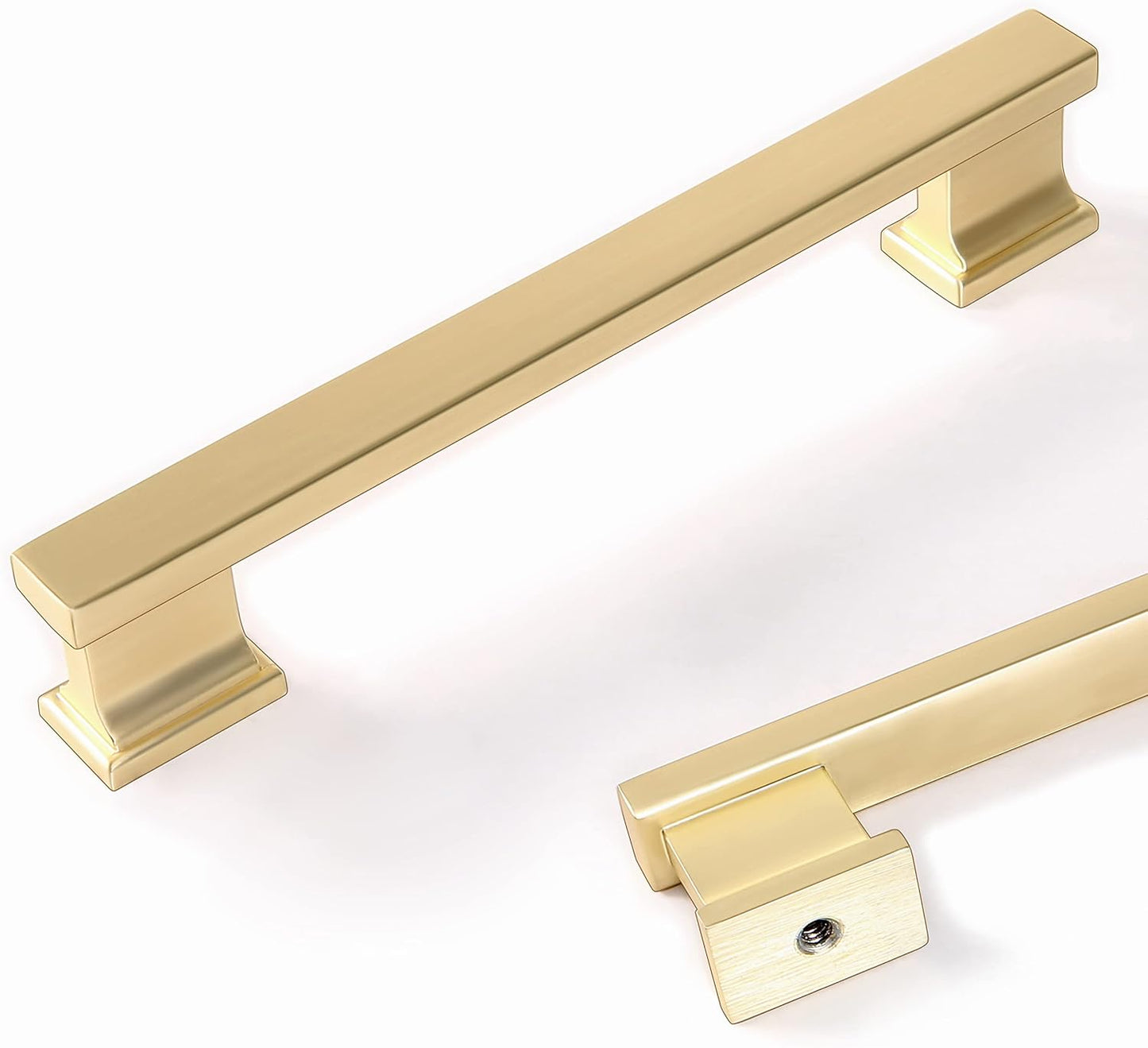 Brushed Brass Cabinet Handles for Kitchen and Furniture Use
