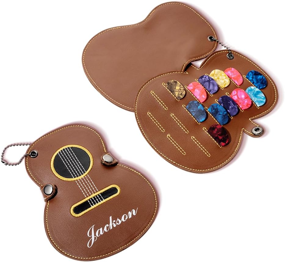 Customized Leather Guitar Picks Holder