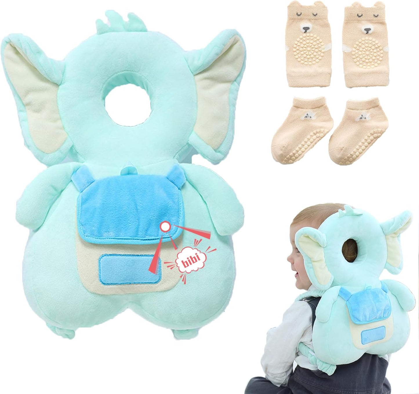 Baby Head Protector Backpack with Knee Pads