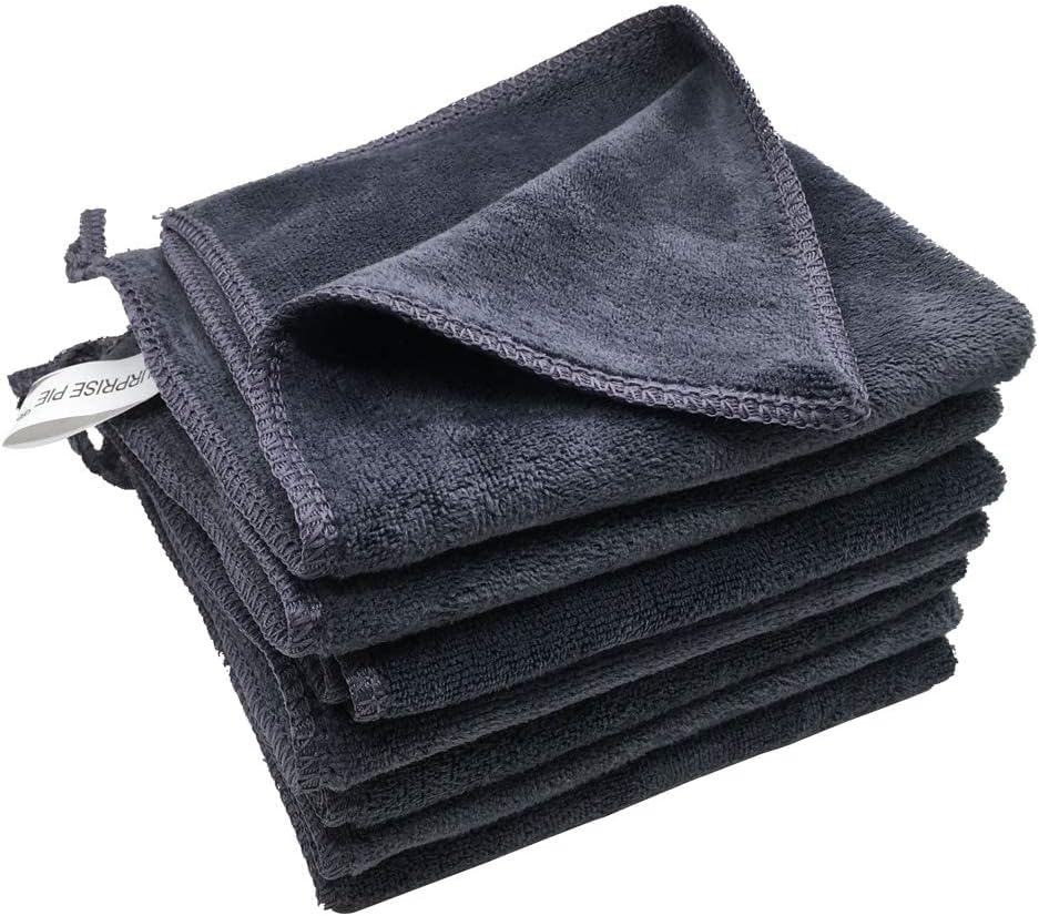 Ultra Absorbent Microfiber Cleaning Cloths 6 Pack - Soft & Efficient!