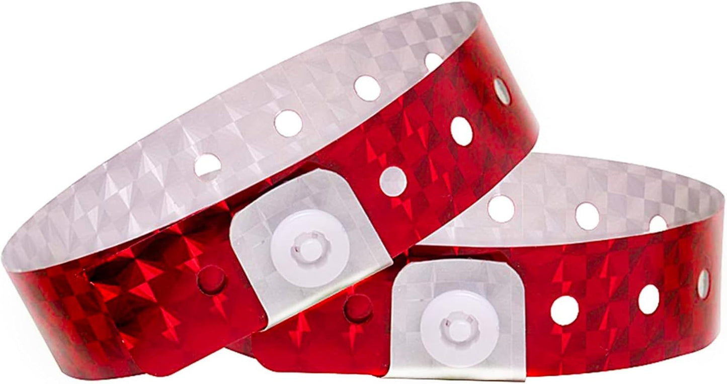 OUCHAN Holographic Plastic Wristbands for Events and Parties