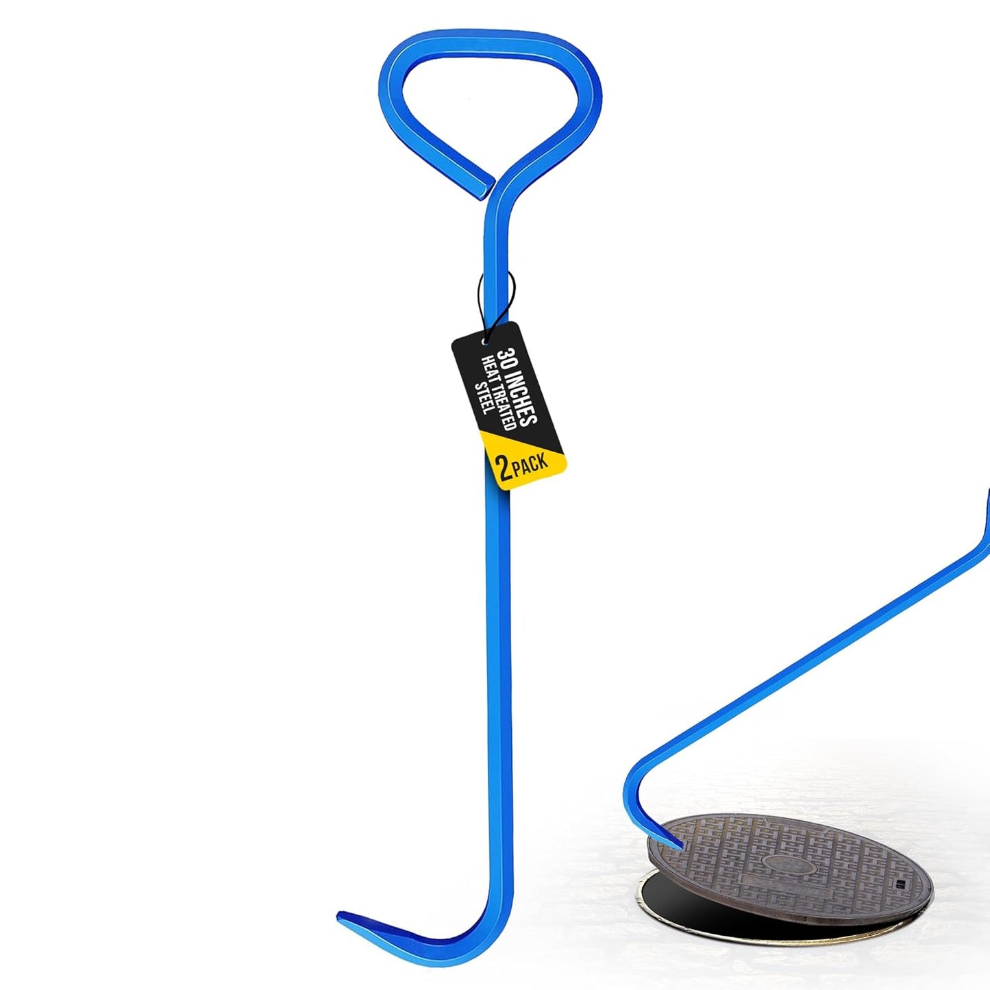 30-Inch Manhole Hook Tool for Lifting Covers and Grates