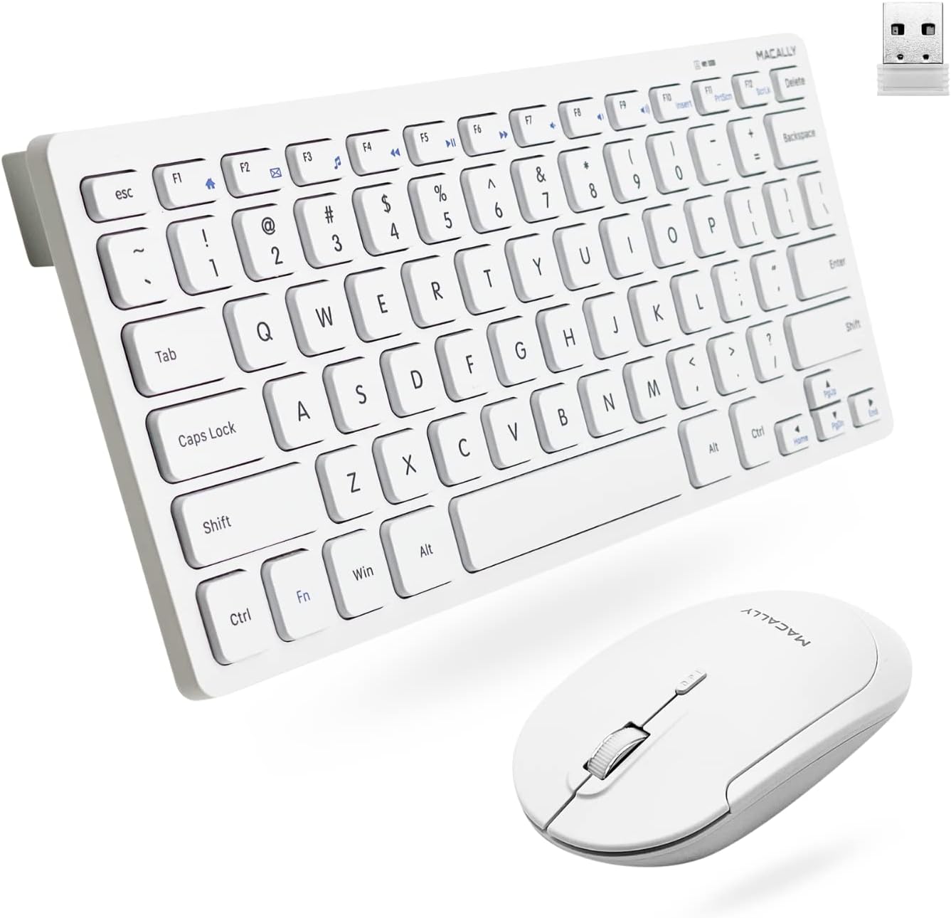 Macally Essential Wireless Work Duo - Mini & Quiet