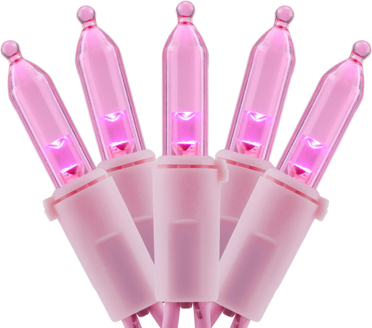 Pink LED Christmas Lights: 200 Count Brighten Your Holiday