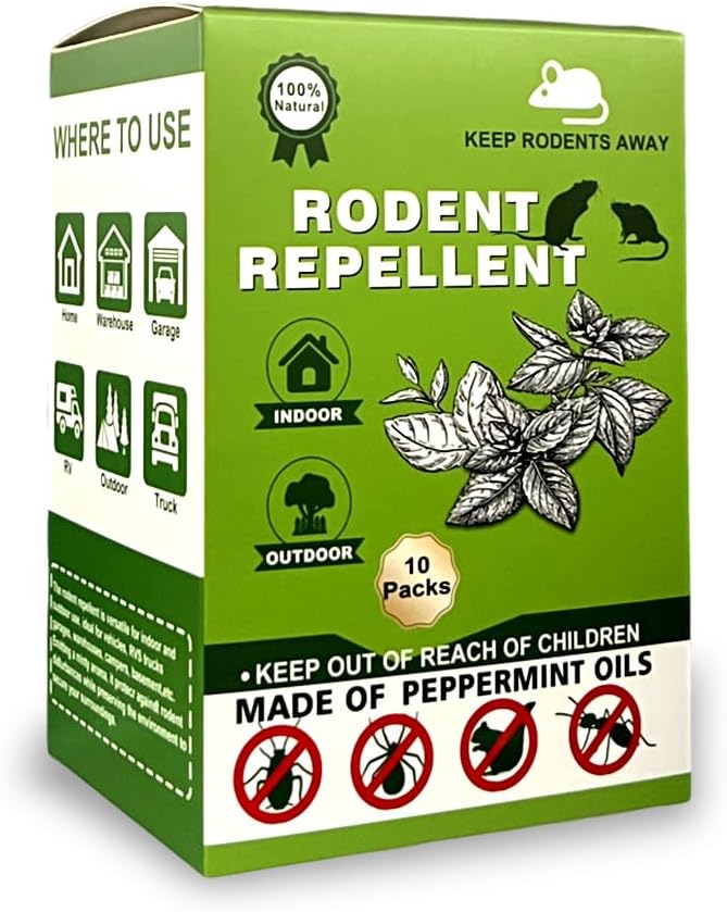 LAVANOVA Peppermint Rodent Repellent - Safe for Kids & Pets