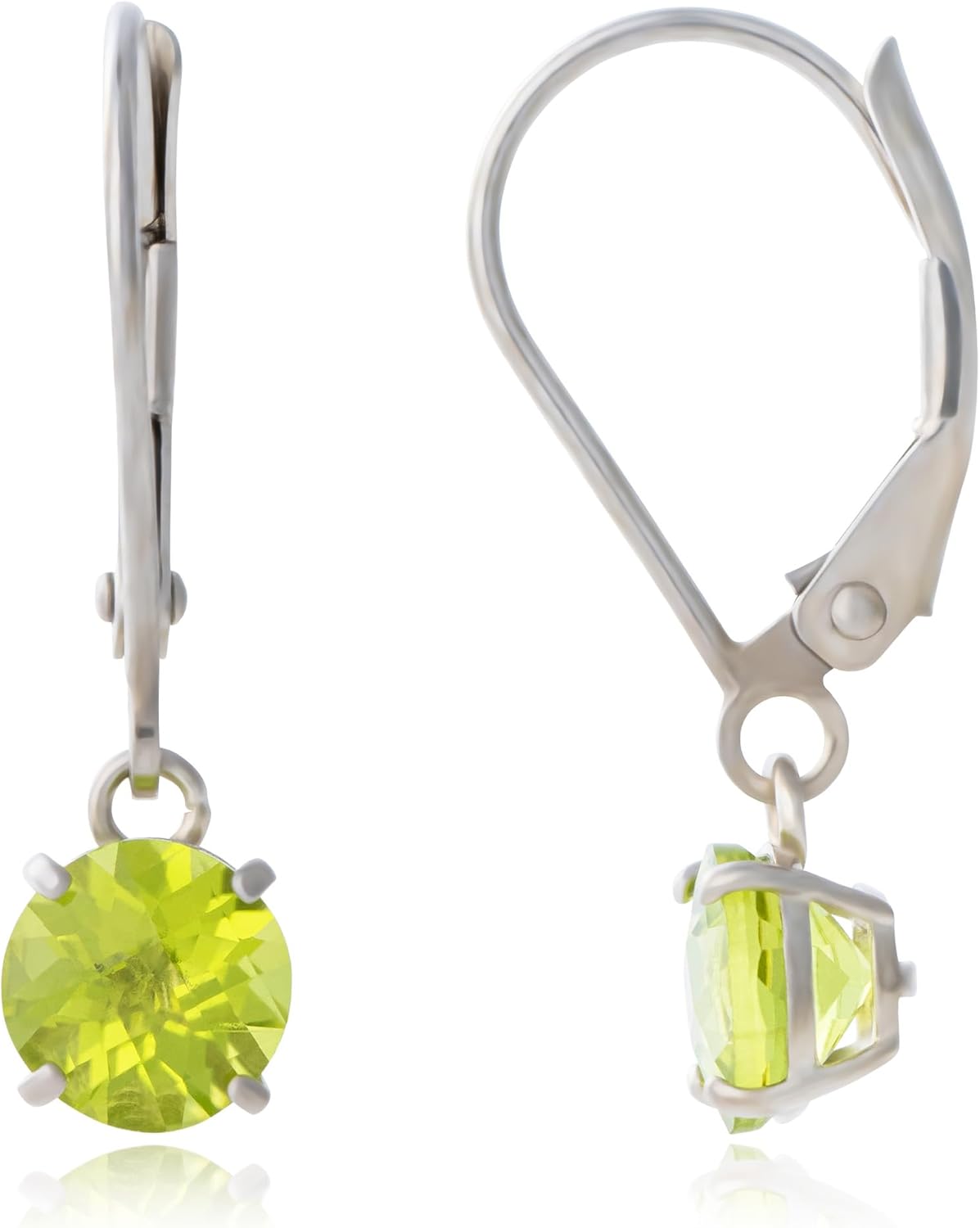 925 Sterling Silver Gemstone Earrings for Women - Peridot Dangle