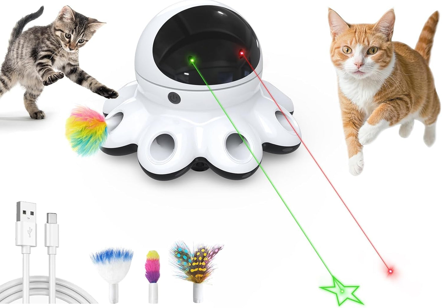 ORSDA Cat Laser Toy - 2-in-1 Interactive Fun for Kittens
