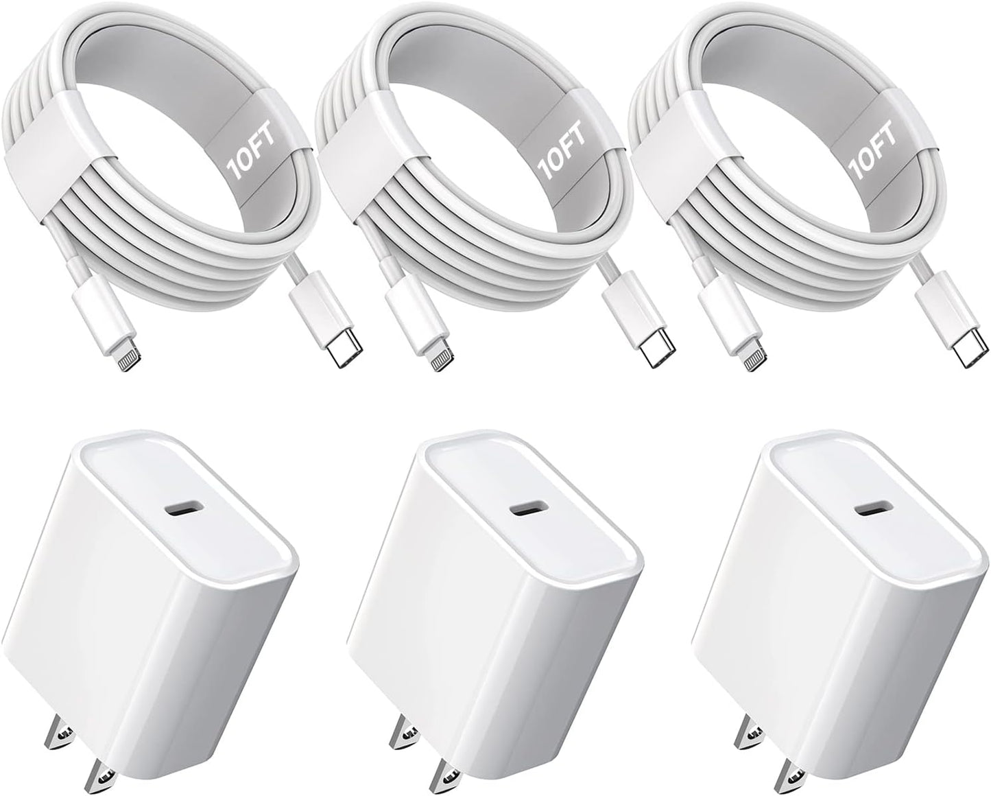 Fast Charge iPhone 10FT Cable Set