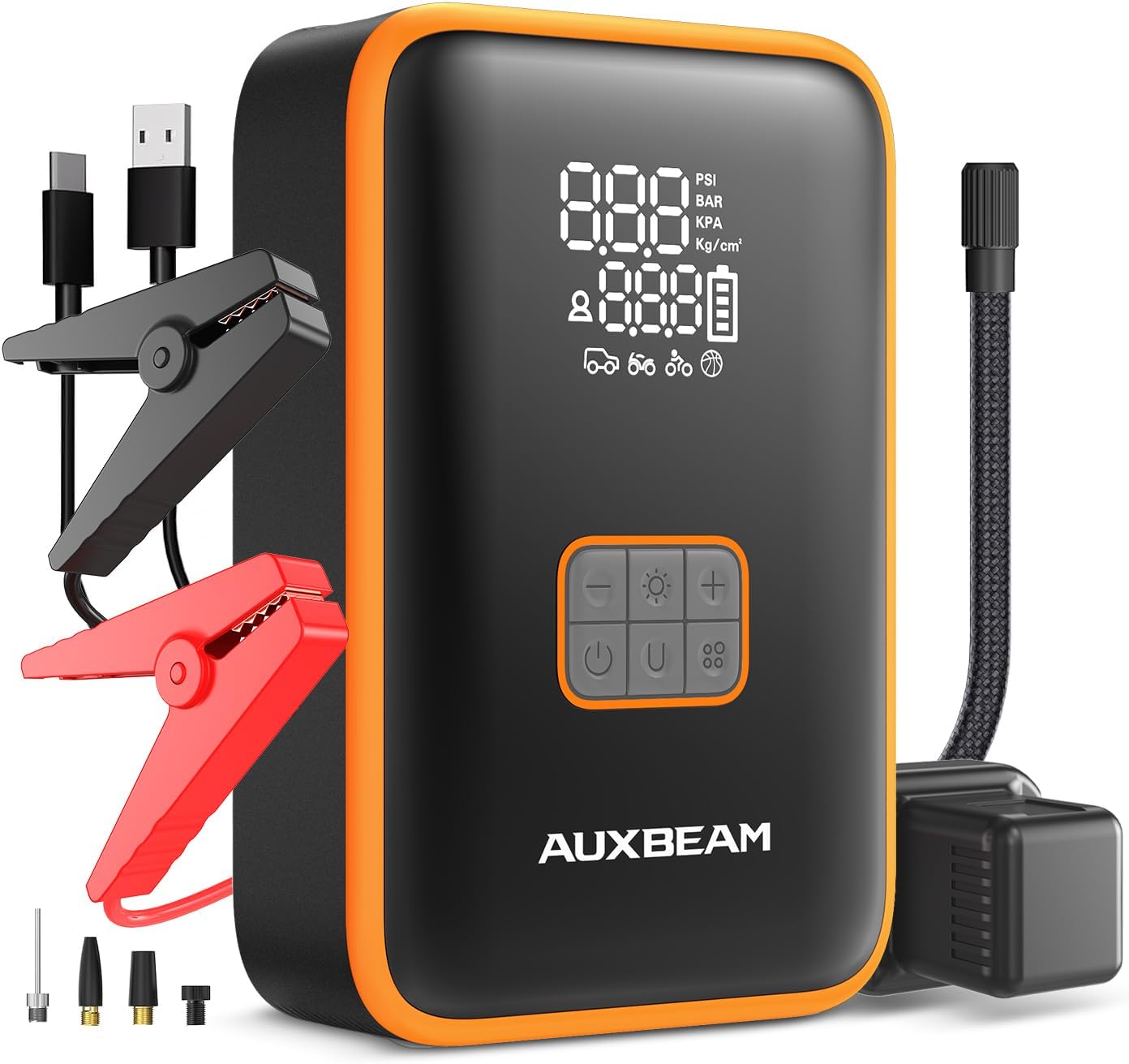Auxbeam 3000A Jump Starter: Power & Inflate On-The-Go!
