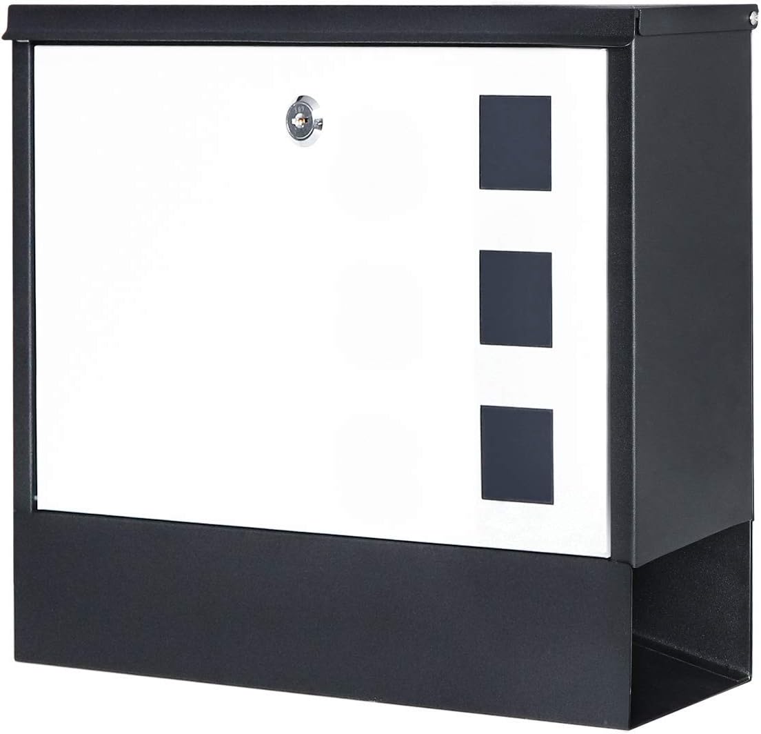 Jssmst Locking Mailbox Wall Mounted Vertical with Key Lock