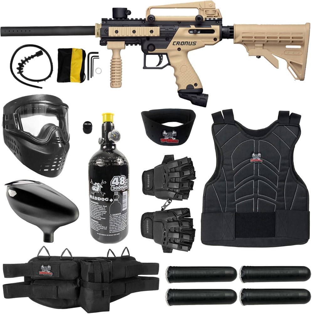 Maddog Tippmann Cronus Tactical Paintball Gun Starter Package