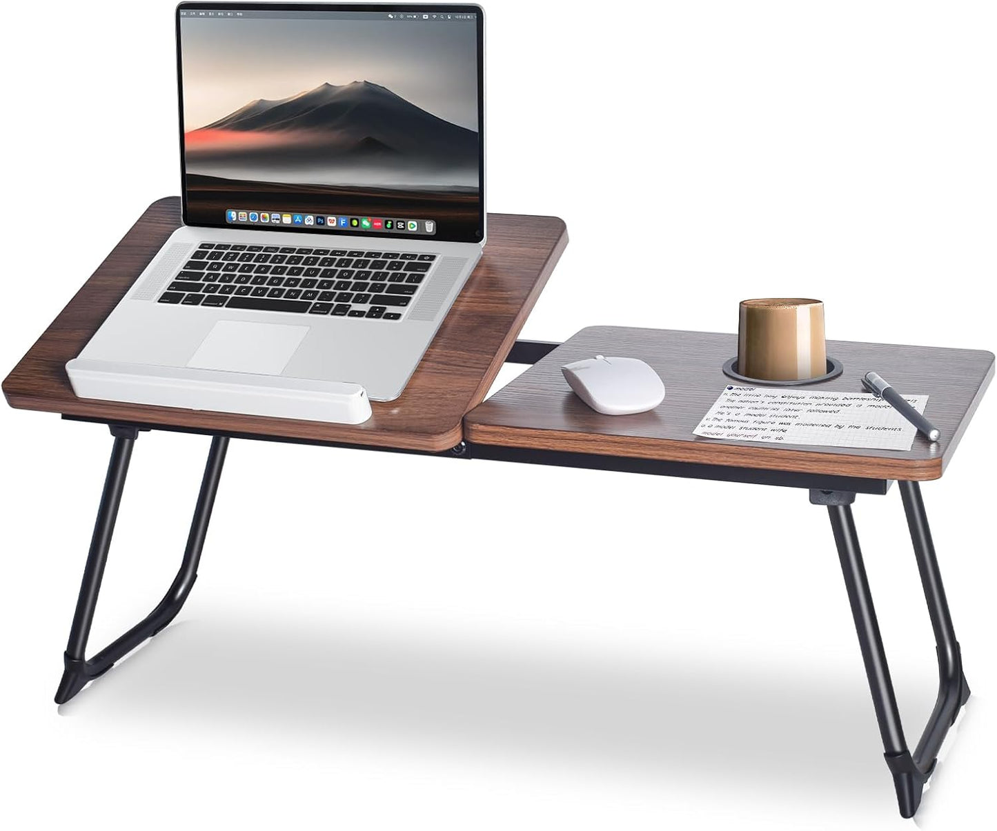 Portable Bed Tray Table - Extra Large, Foldable, Adjustable - Multifunctional Lap Desk