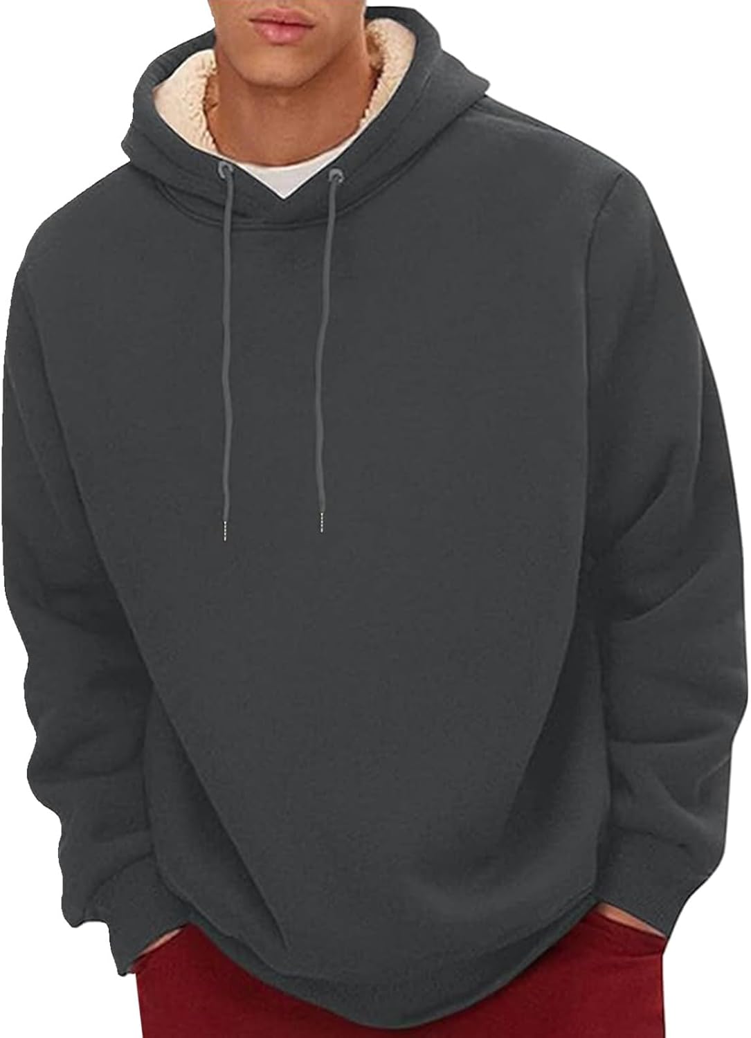 Warm Fleece-Lined Men's Sweatshirt for Winter