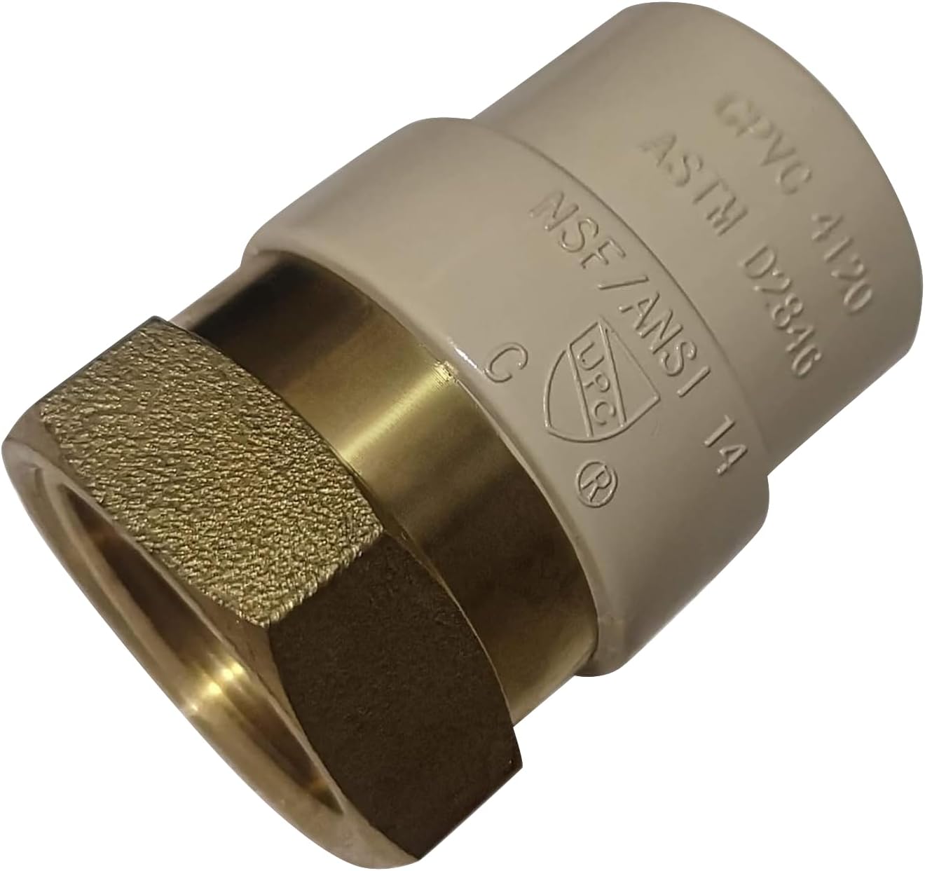 CPVC Transition Coupling 3/4 inch FNPT Pack of 25 for Plumbing