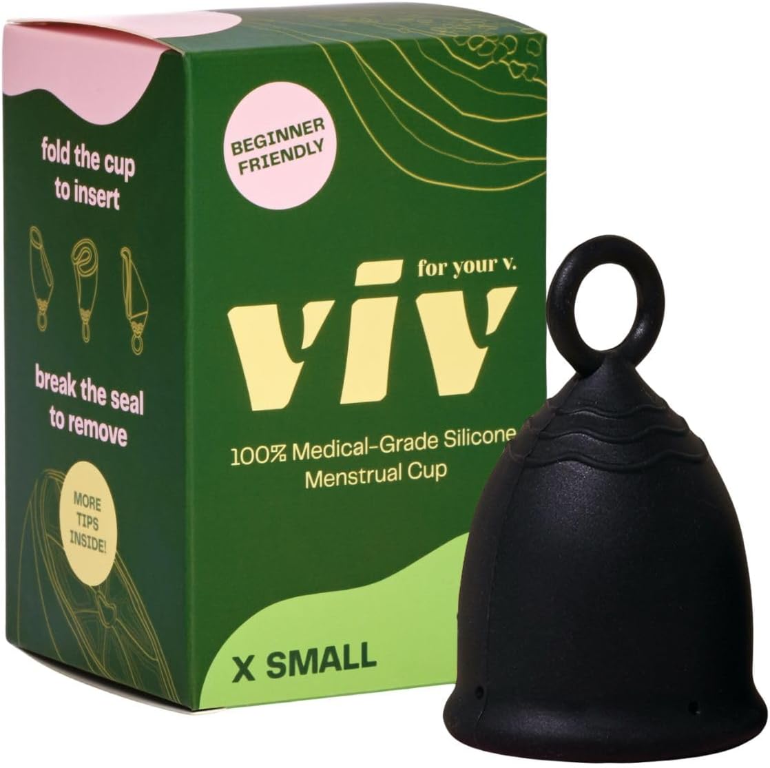 Ring Stem Menstrual Cup: 12hr Comfort