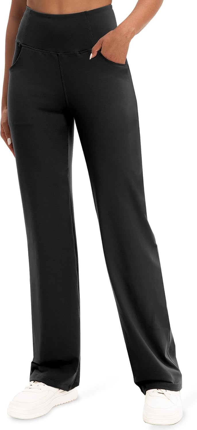 VOOVEEYA Women's High Waisted Yoga Pants with Pockets