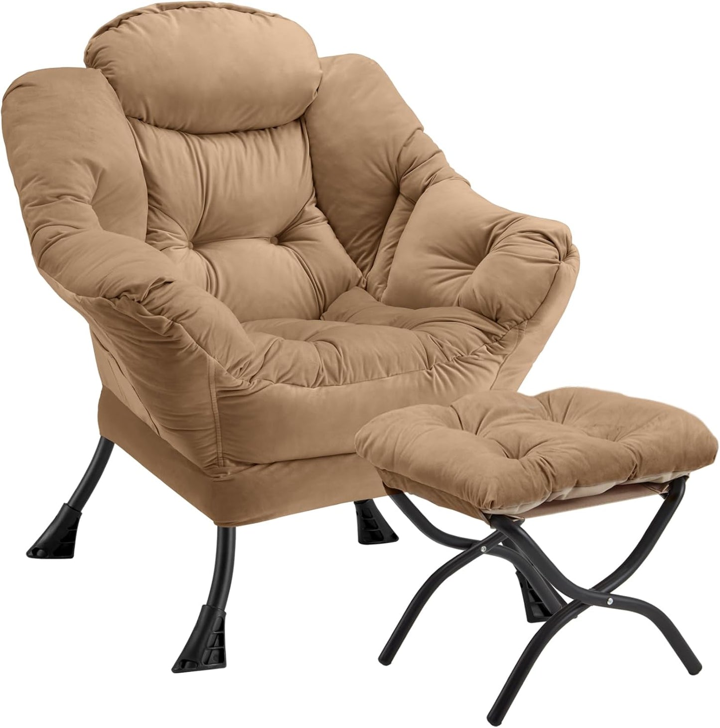 Lazy Chair with Folding Ottoman for Modern Living Spaces