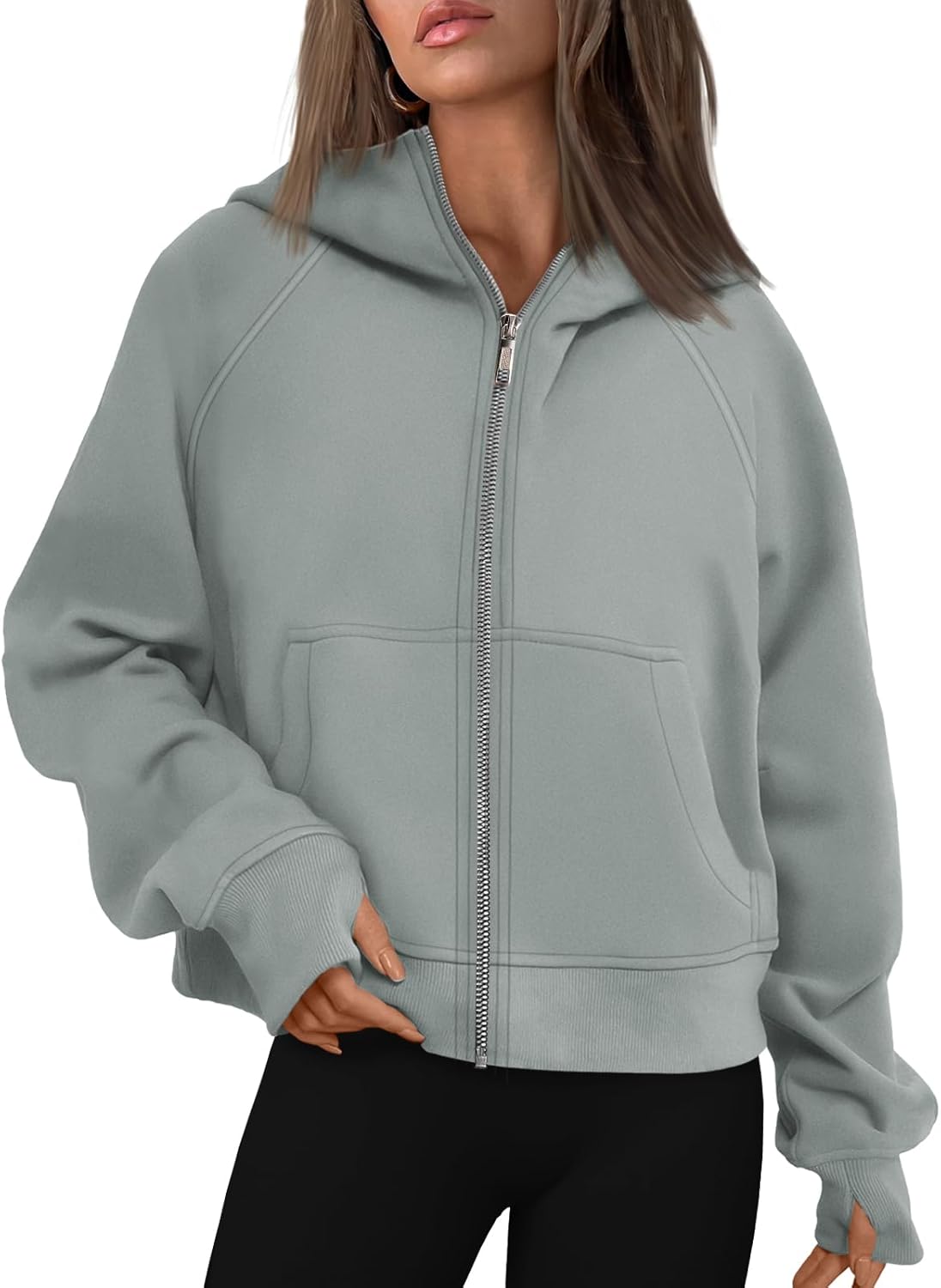 AUTOMET Womens Zip Up Hoodies Fleece Jackets for Fall Fashion