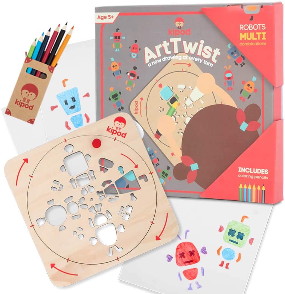 Rotational Robot Stencil: Creative Drawing Kit