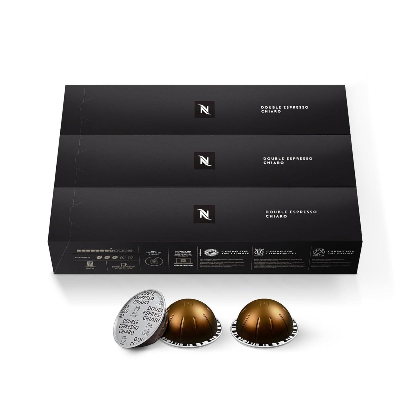 Nespresso Vertuo Double Espresso Chiaro Pods - Rich 2.7oz Brew