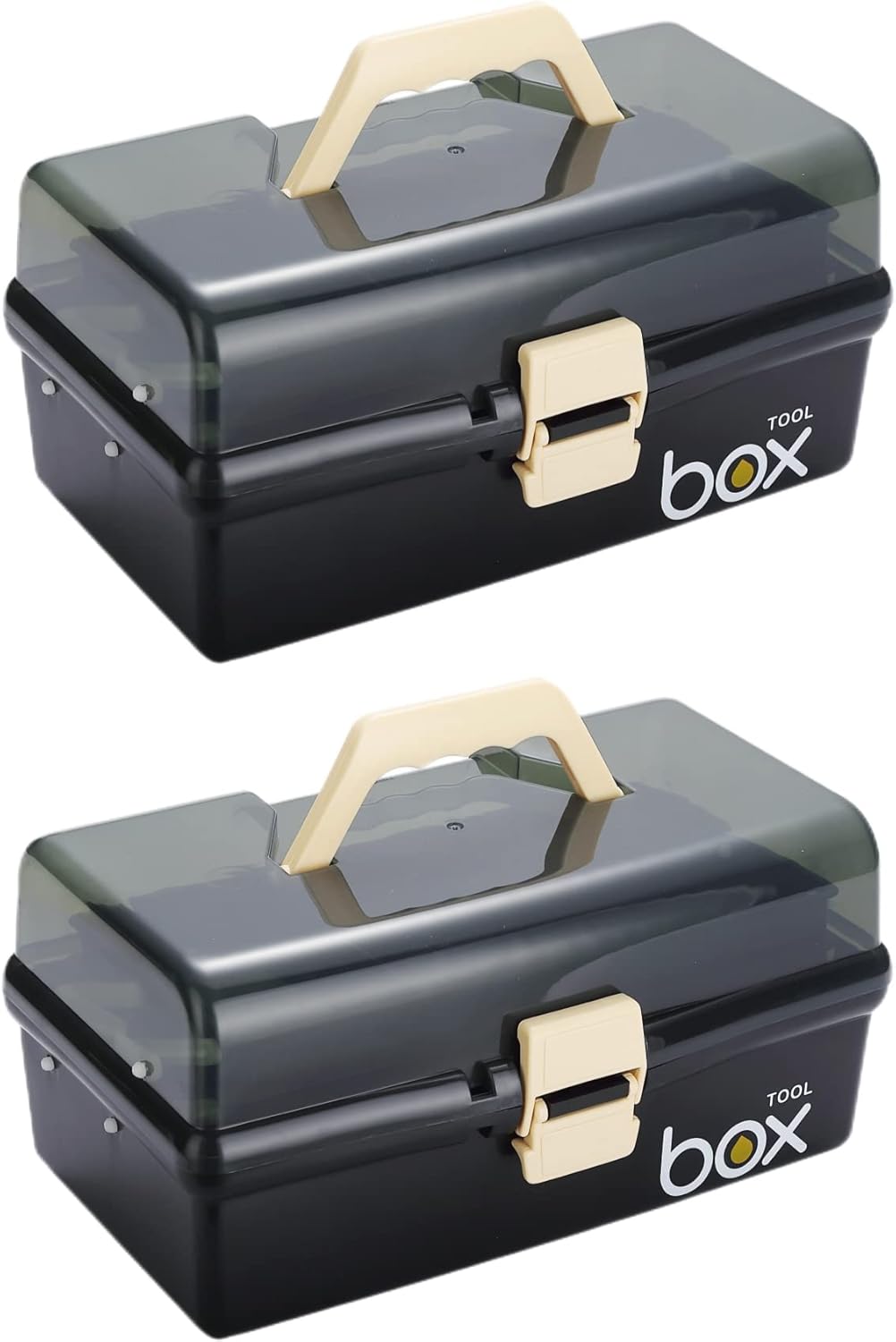 2PCS 12ft' Three-Layer Clear Plastic Storage Box for Organizing