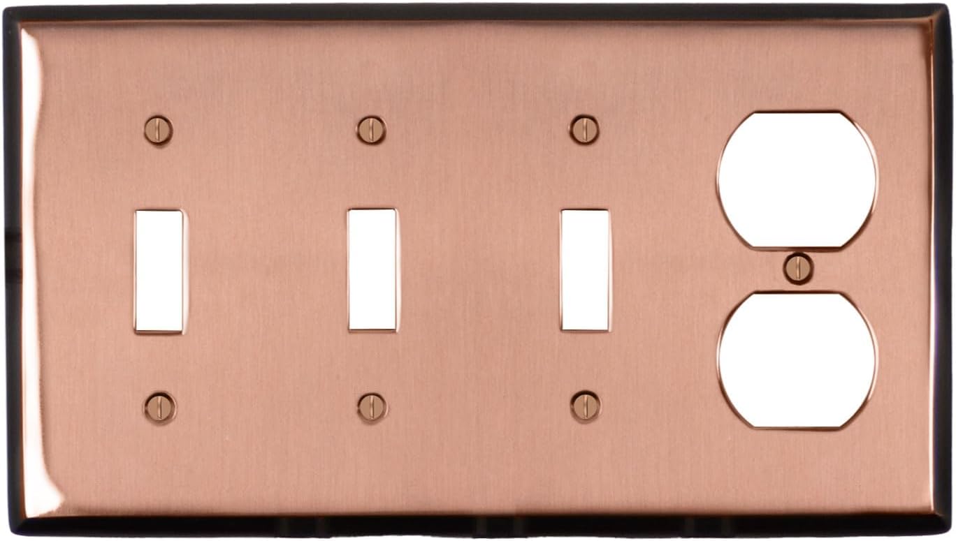 Switch Hits Pink Antique Copper Outlet Wall Plate for Home Decor