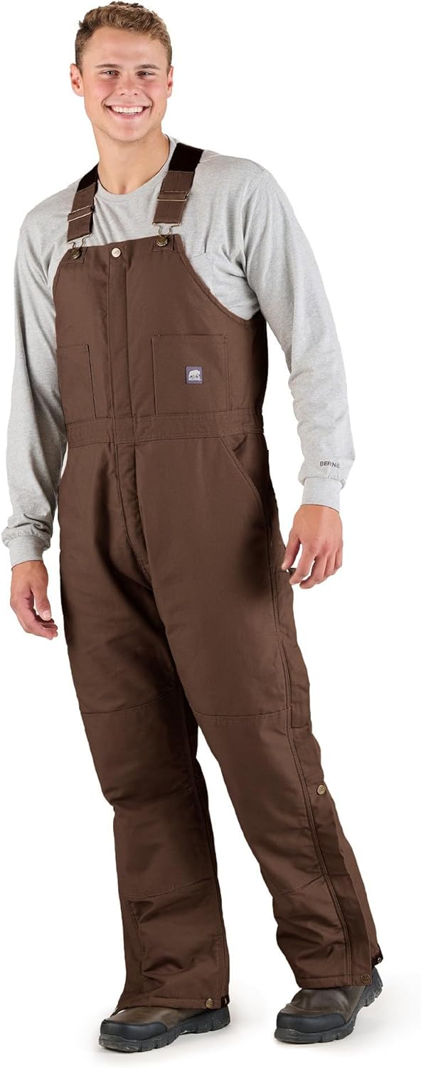 Berne Men's Heritage Insulated Duck Bib Overall for Comfort