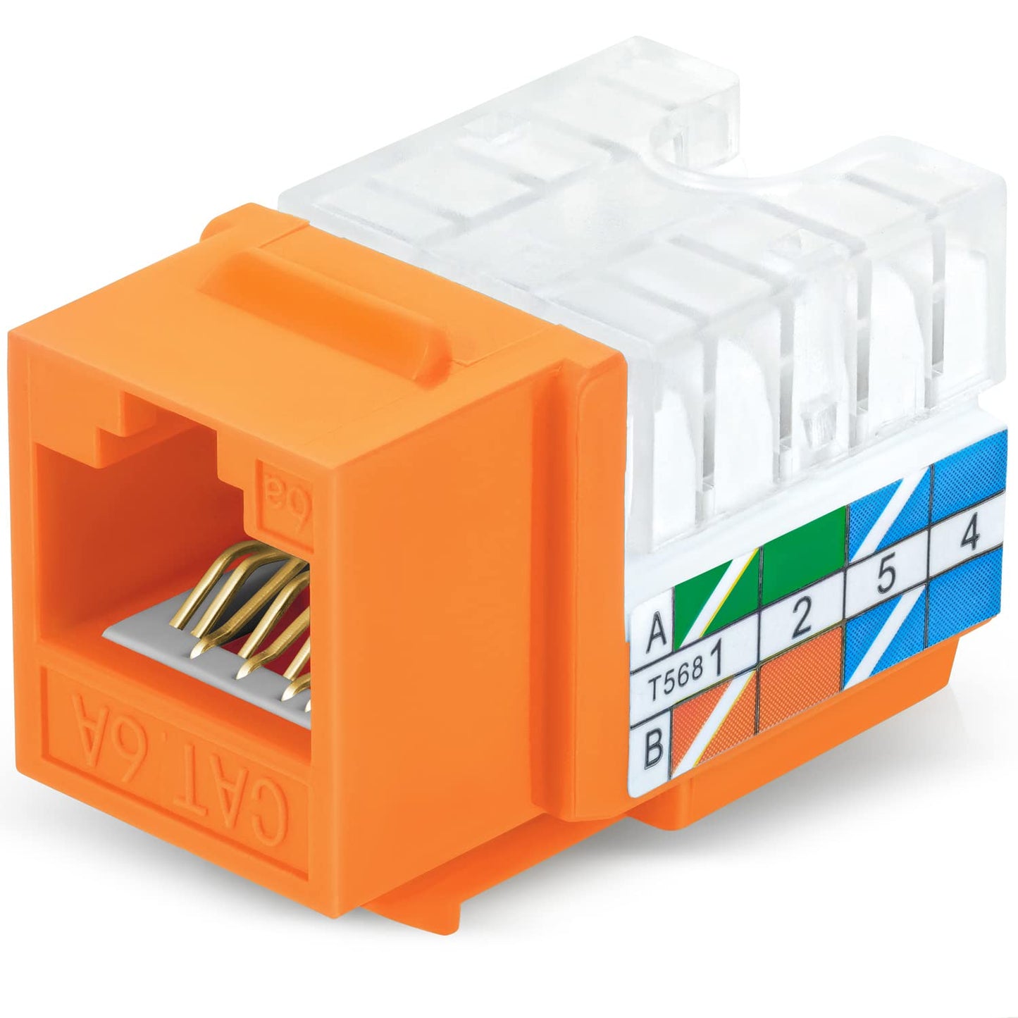 Everest 90 Angled RJ45 Cat6A Keystone Jacks - 20-Pack