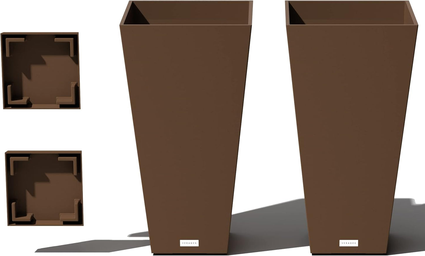 Veradek V-Resin Indoor/Outdoor Taper Planter for Modern Spaces