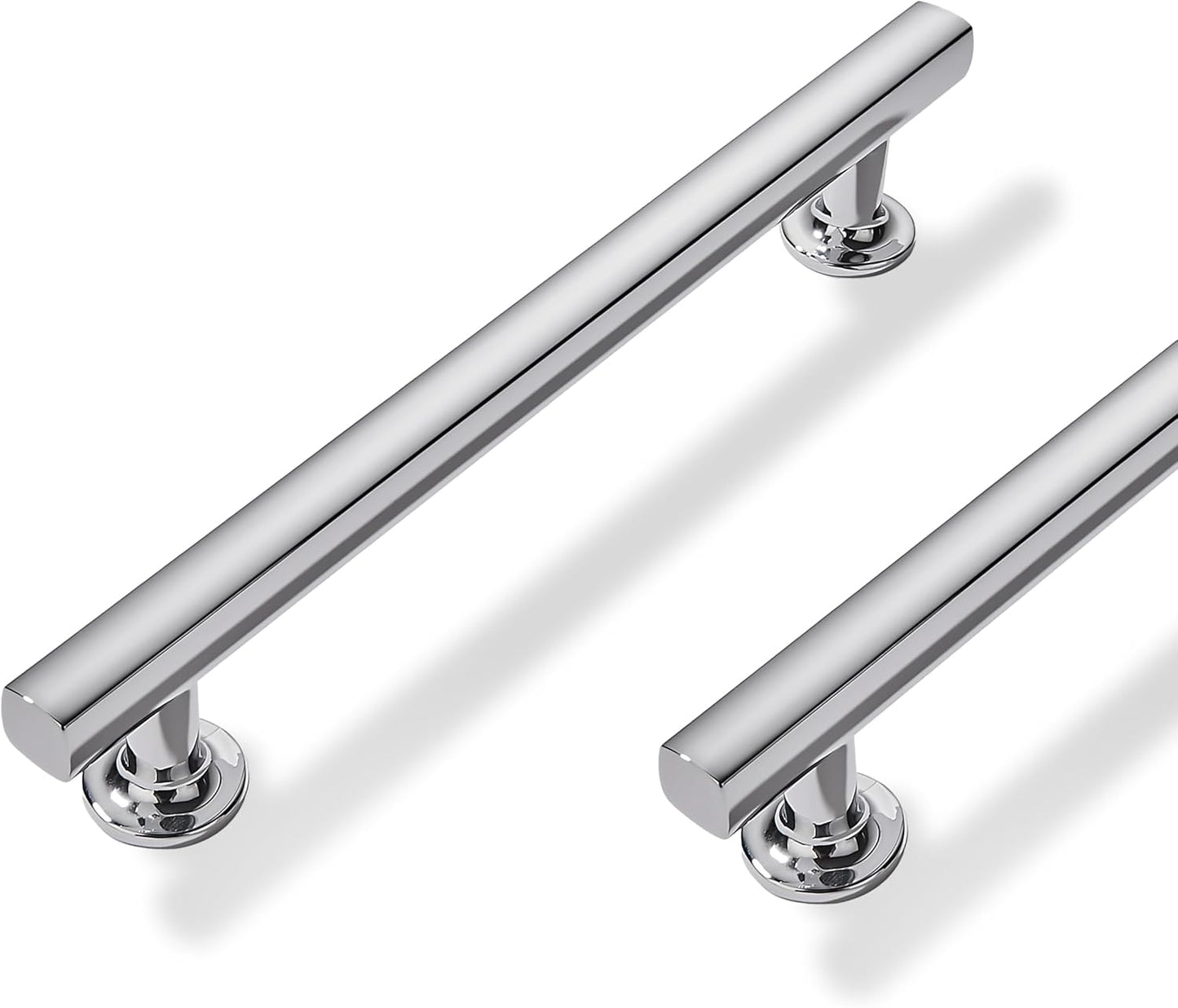 10 Pack Polished Chrome 5 Inch Hole Center Cabinet Pulls for Kitchen