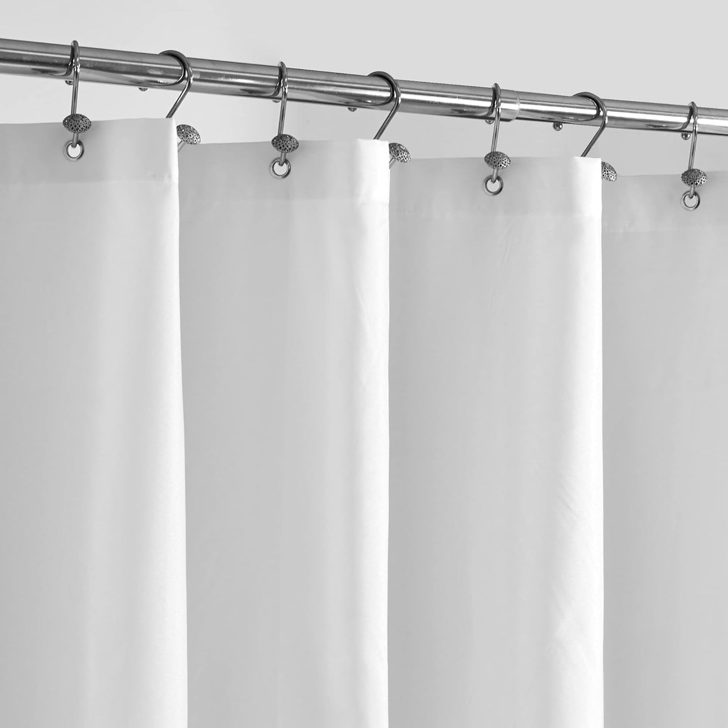 ALYVIA SPRING Extra Long Fabric Shower Curtain Liner - Waterproof & Lightweight XL - 72x84 White