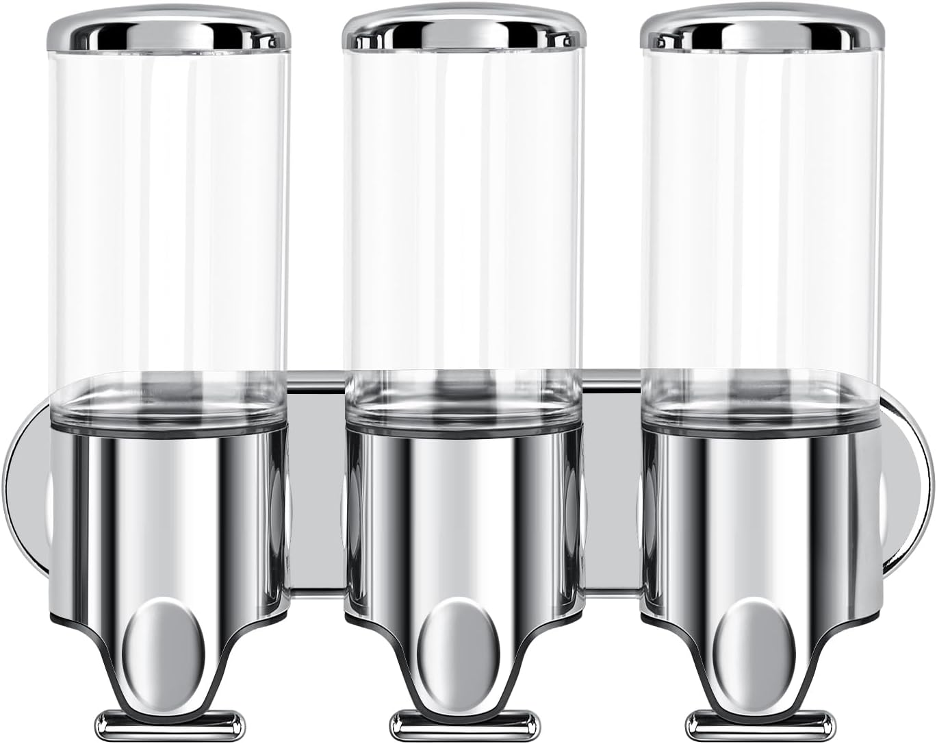 3-Chamber Wall-Mounted Dispenser, Easy Install, 1500ML Capacity