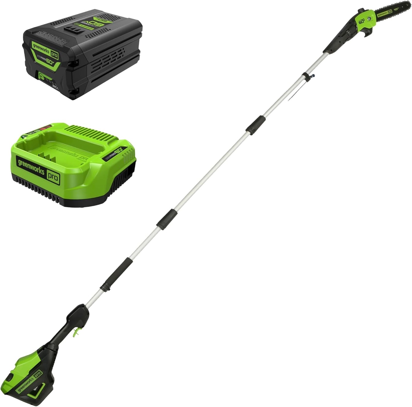 Greenworks 60V 10in Brushless Cordless Pole Saw for Efficient Cutting