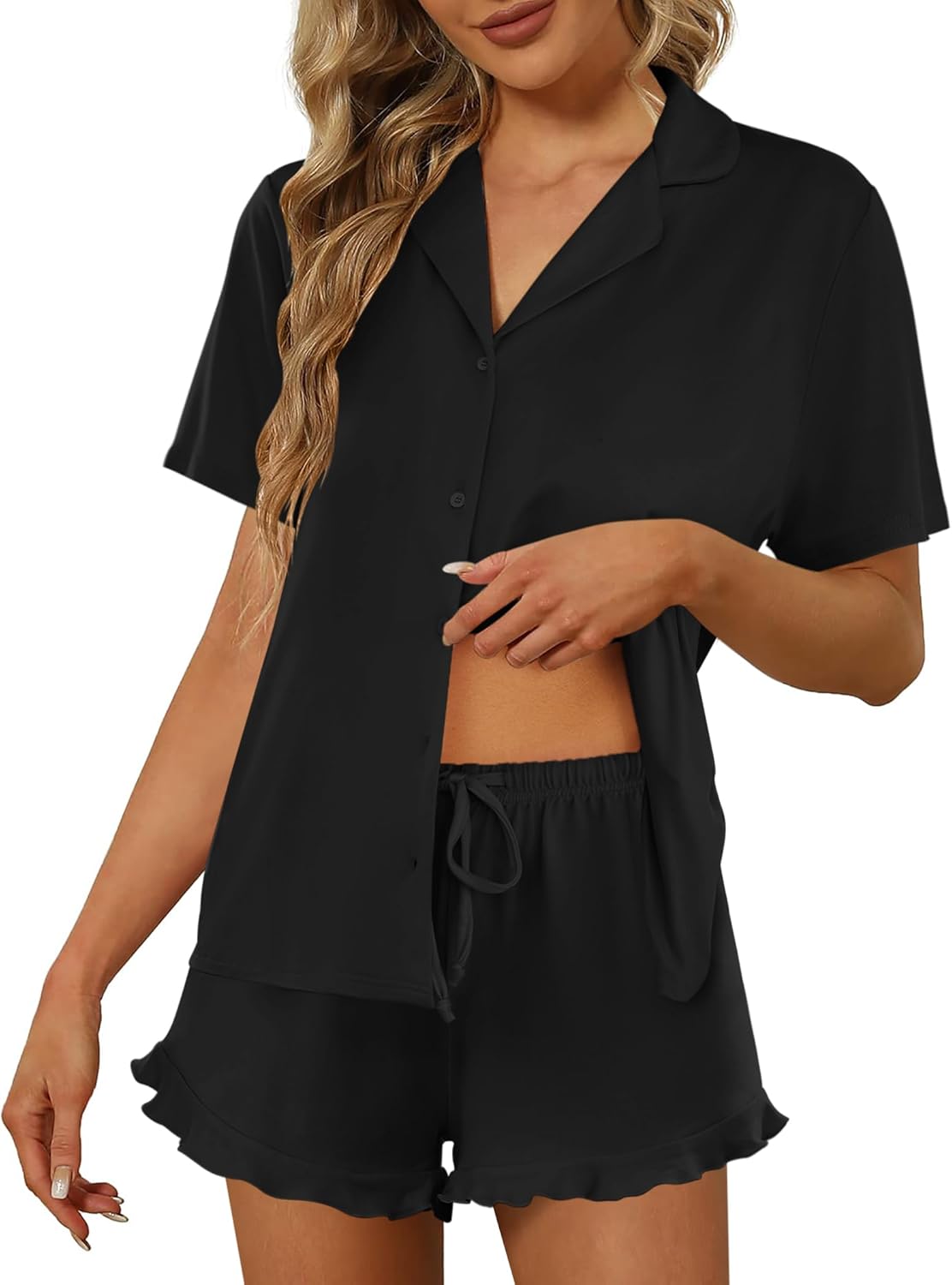 Ekouaer Pajamas Set for Women Soft Nightwear Lounge Sets