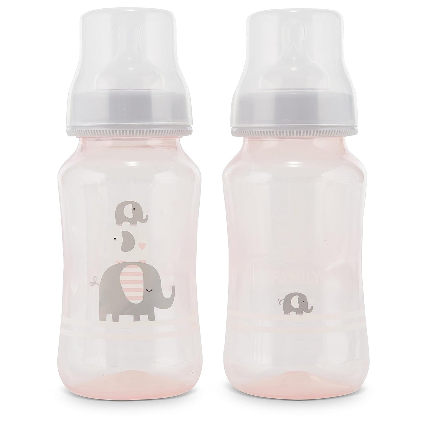 Cudlie 2-Pack Baby Bottles - 11oz, Fun Prints, BPA-Free