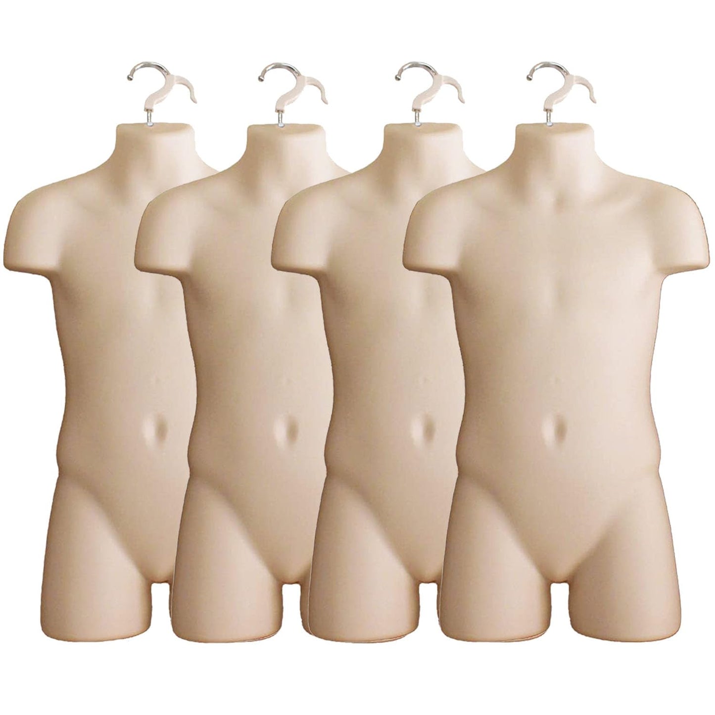 DisplayTown 4 Sets of Flesh Child Torso Dress Form for Display