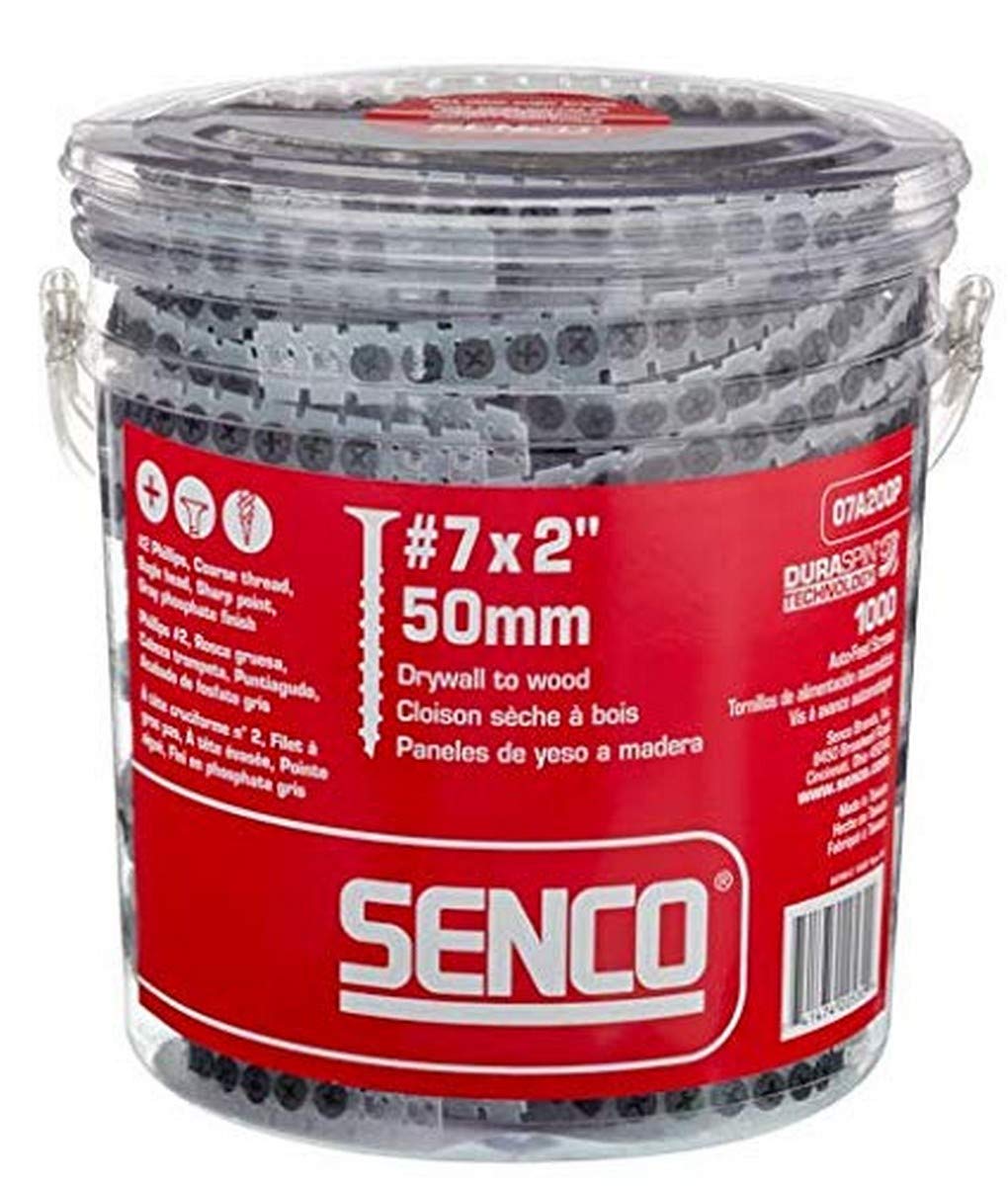 Senco Duraspin#7 2in Drywall to Wood Collated Screws 1000 Pack