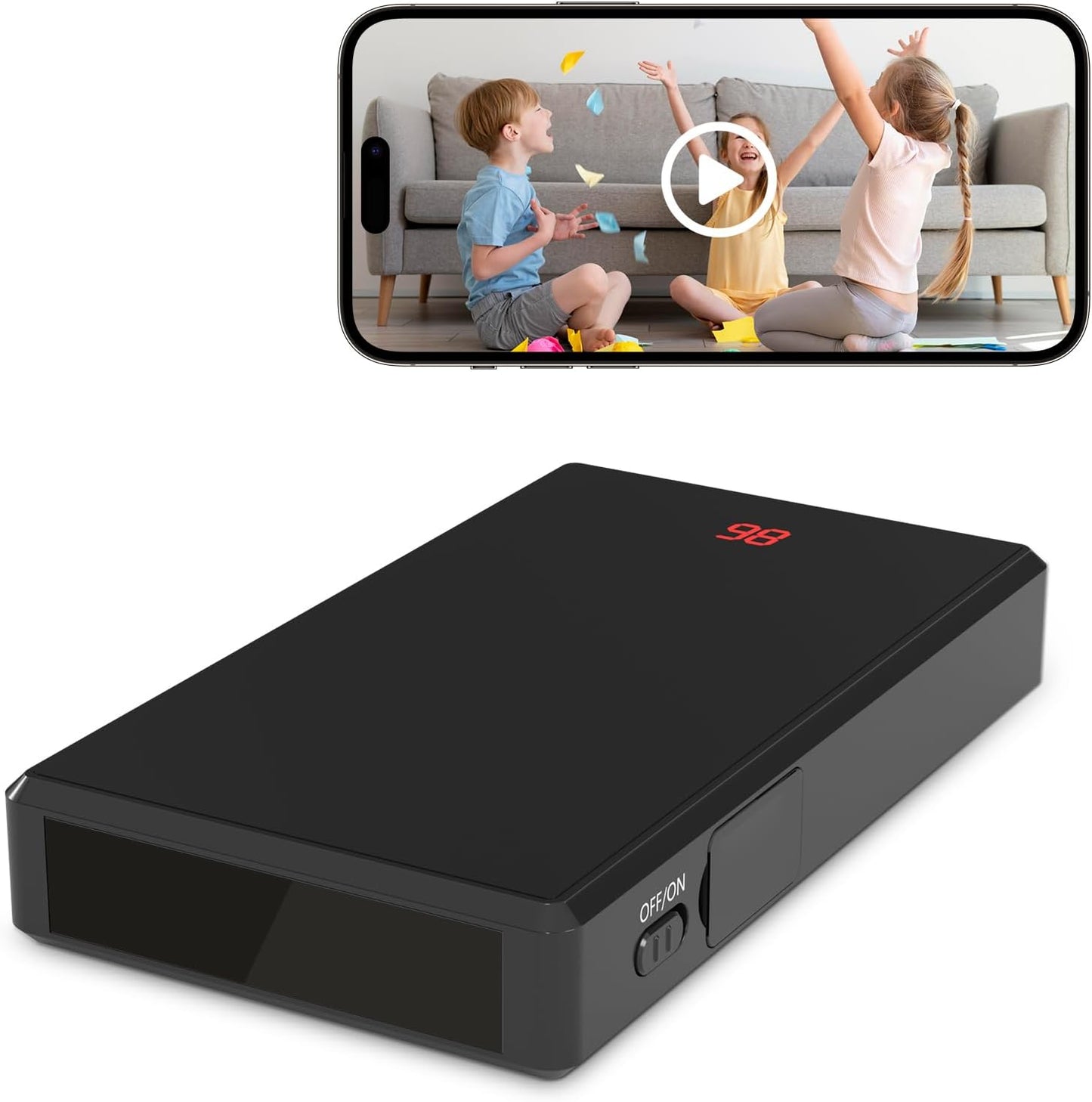 Hidden Camera Portable Charger with 1080P Full HD Spy Features