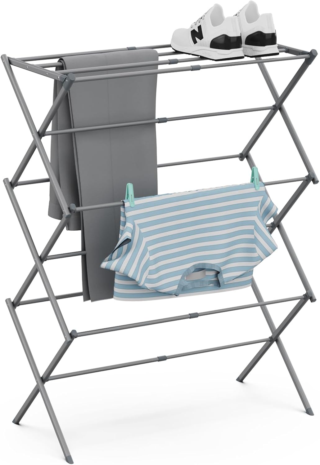 Compact Foldable Drying Rack: Indoor & Outdoor Use