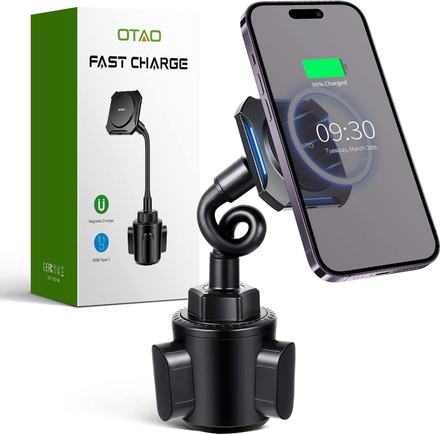 OTAO Magnetic Car Charger: Secure Phone Mount