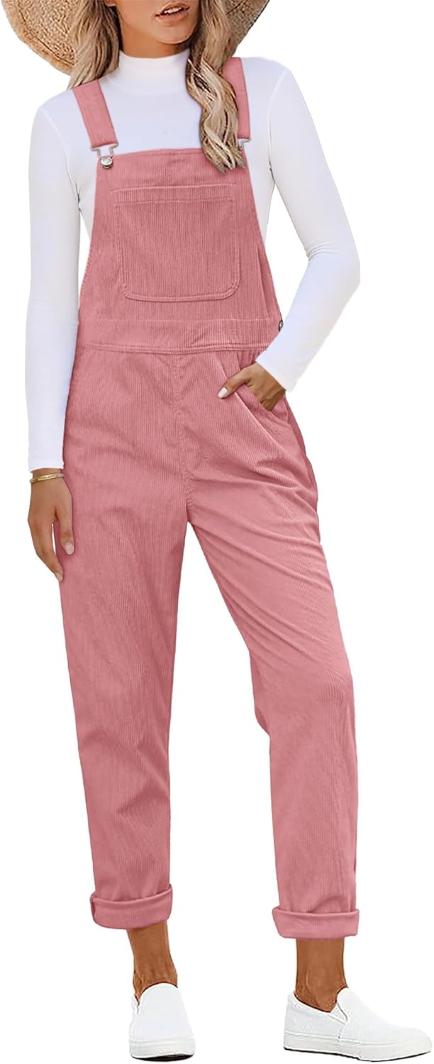 Luvamia Corduroy Overalls for Women with Adjustable Straps
