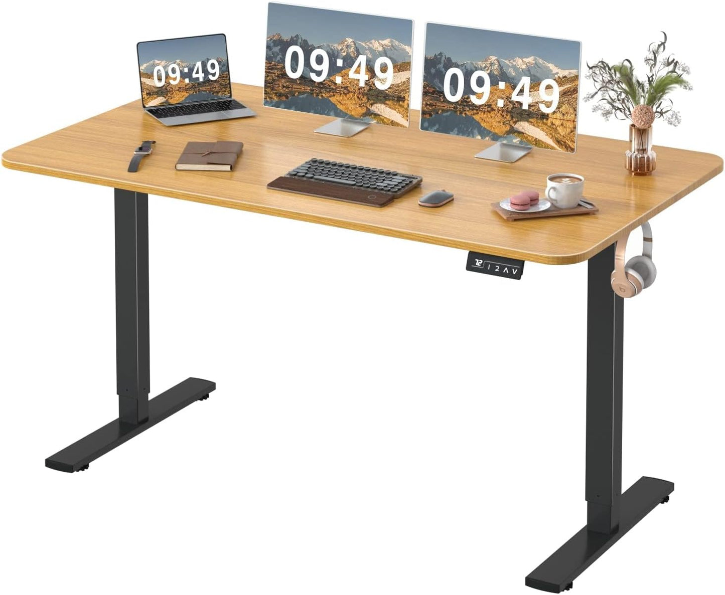 Furmax Electric Height Adjustable Standing Desk for Home Office