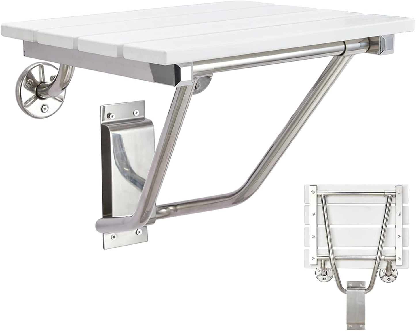 Compact Folding Shower Bench - 350lb Capacity