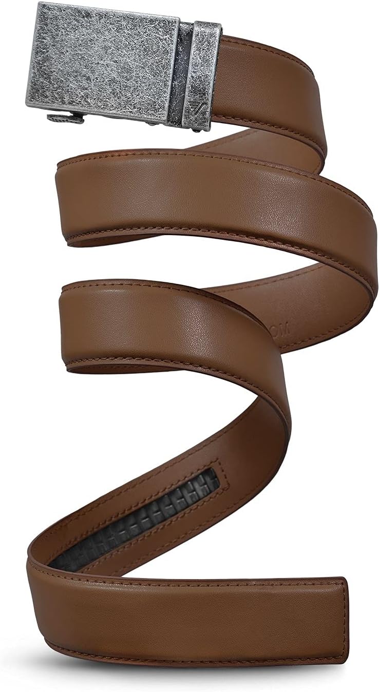 Mission Belt Men's Leather Ratchet Belt for Perfect Fit Every Time