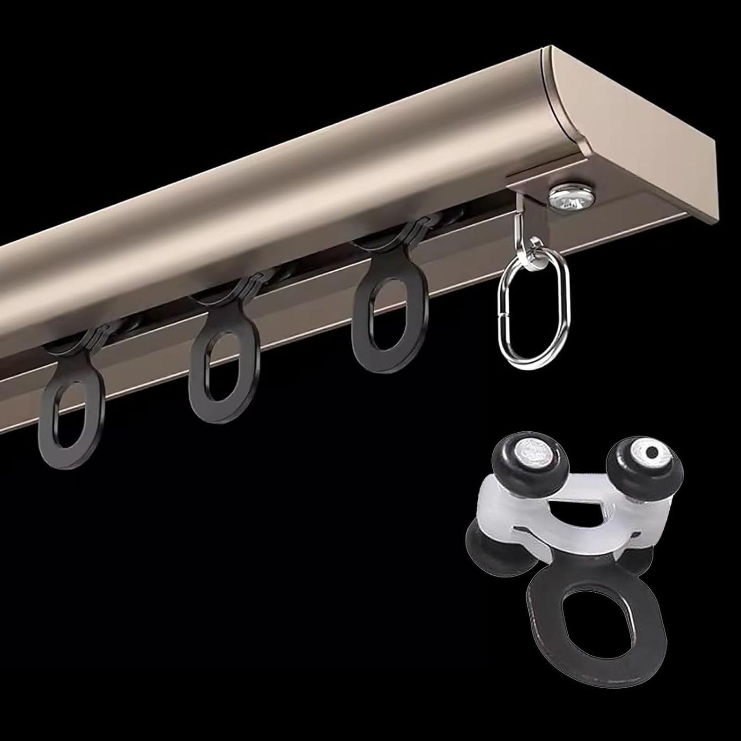 Aluminum Hospital Curtain Track System - Easy Install, Heavy Duty, White - 28ft
