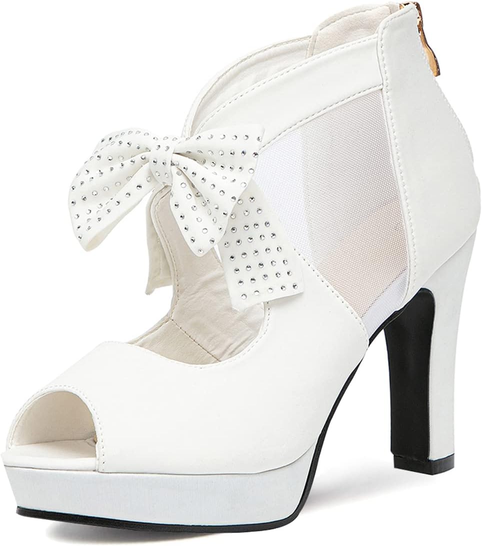GATUXUS Open Toe Women Platform High Heel Shoes for Events